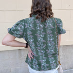 Garden Whisper Floral Top in Sage - The Pink Pineapple 850