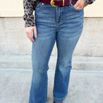 Garnet Calf Hair Belt with Gold Brass Buckle - The Pink Pineapple 850
