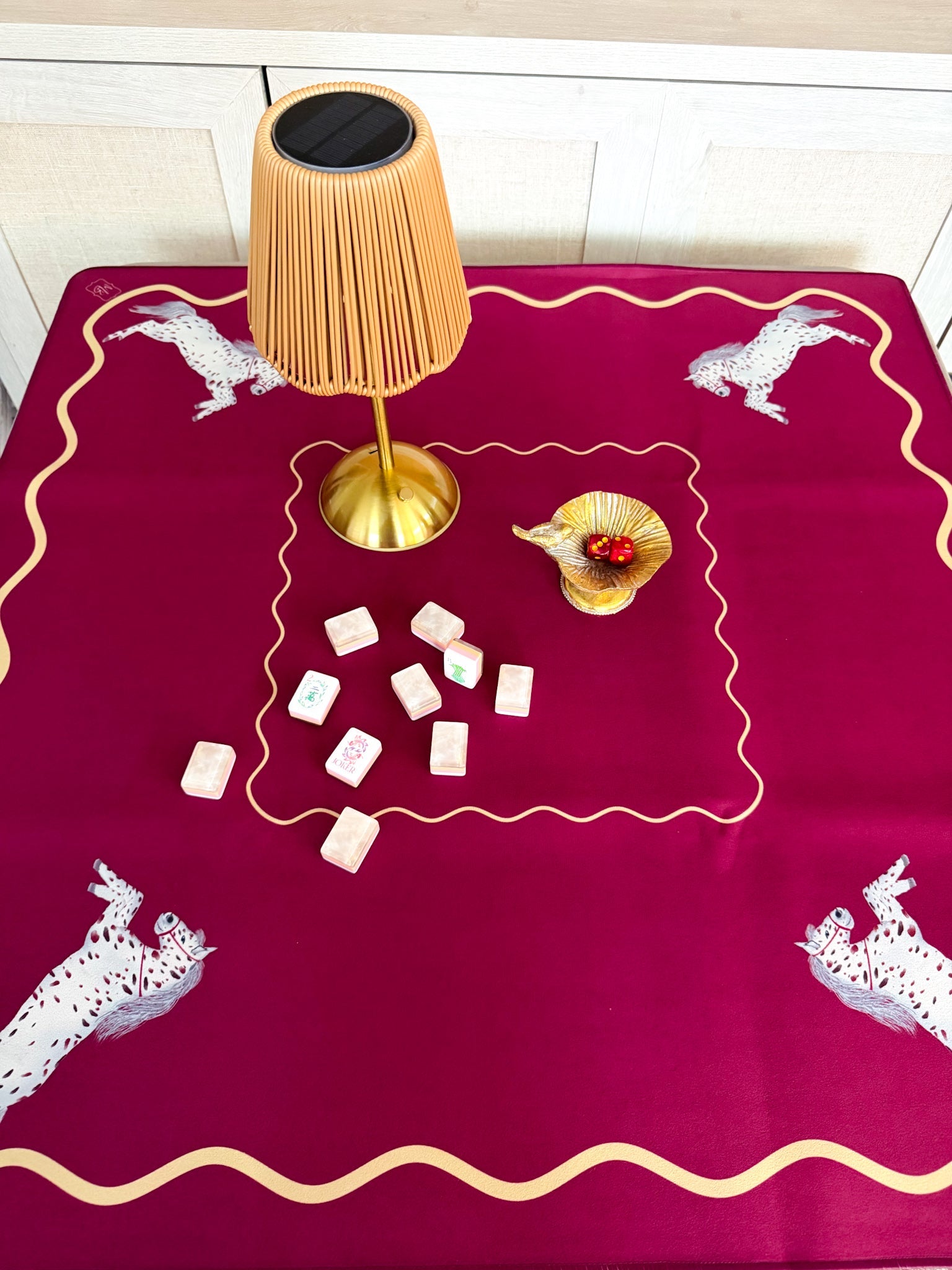 Garnet Gallop Mahjong Mat - The Pink Pineapple 850