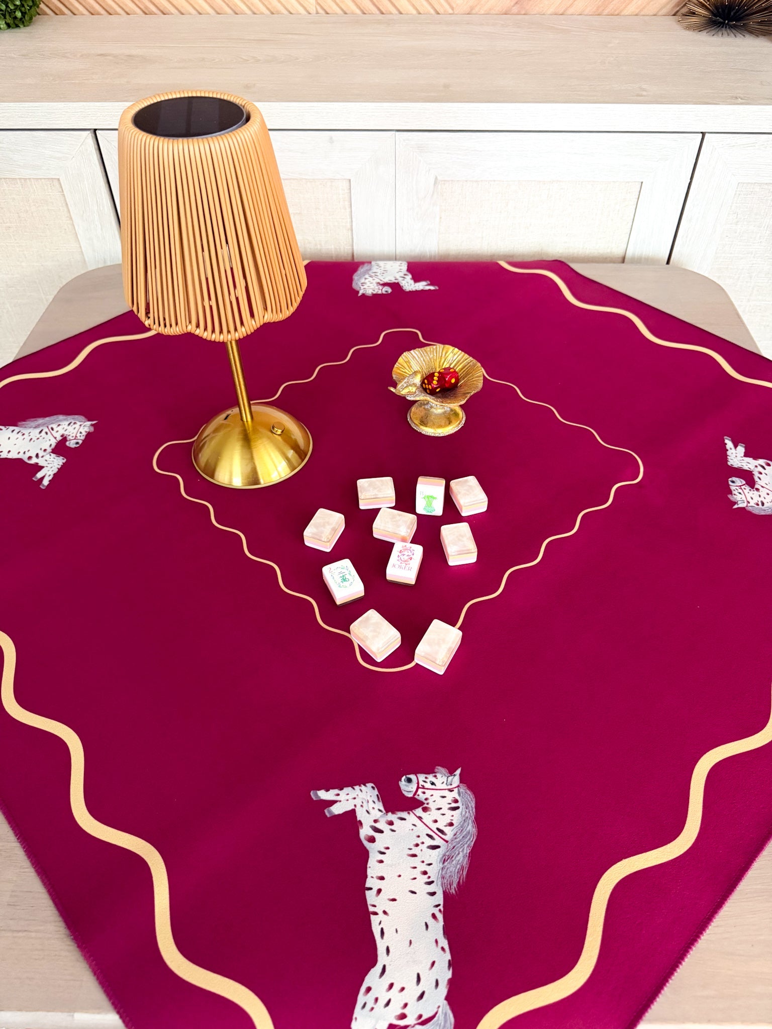Garnet Gallop Mahjong Mat - The Pink Pineapple 850