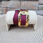 Garnet Gleam Scarf Bracelet - The Pink Pineapple 850