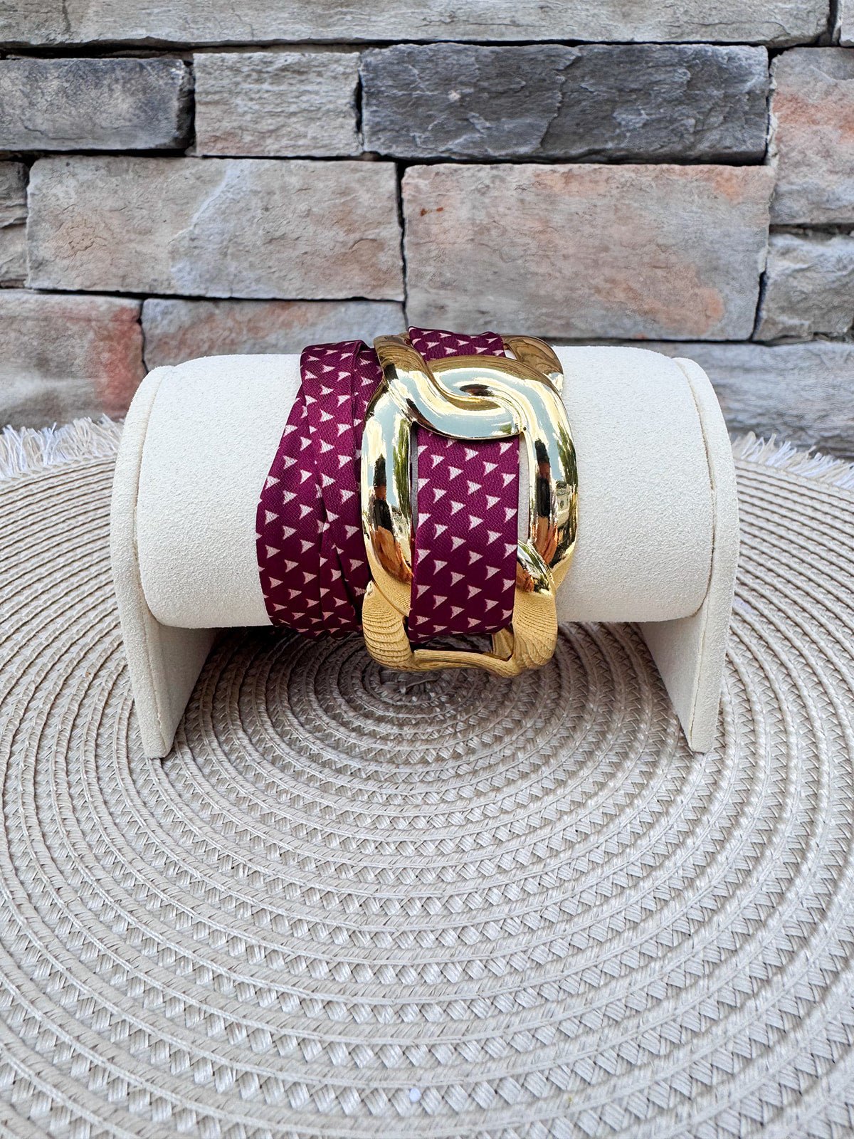 Garnet Gleam Scarf Bracelet - The Pink Pineapple 850