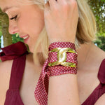 Garnet Gleam Scarf Bracelet - The Pink Pineapple 850