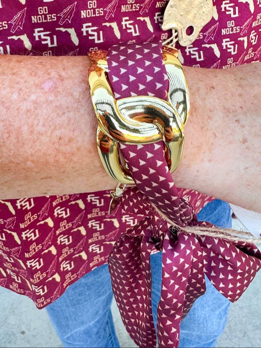 Garnet Gleam Scarf Bracelet - The Pink Pineapple 850