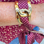 Garnet Gleam Scarf Bracelet - The Pink Pineapple 850