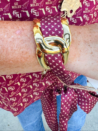 Garnet Gleam Scarf Bracelet - The Pink Pineapple 850