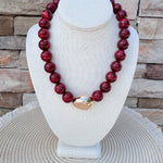 Garnet Glory Beaded Necklace - The Pink Pineapple 850