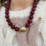 Garnet Glory Beaded Necklace - The Pink Pineapple 850