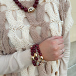 Garnet Glory Bracelet Set - The Pink Pineapple 850