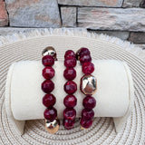 Garnet Glory Bracelet Set - The Pink Pineapple 850