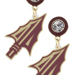 Garnet Glory Spear Statement Earrings - The Pink Pineapple 850