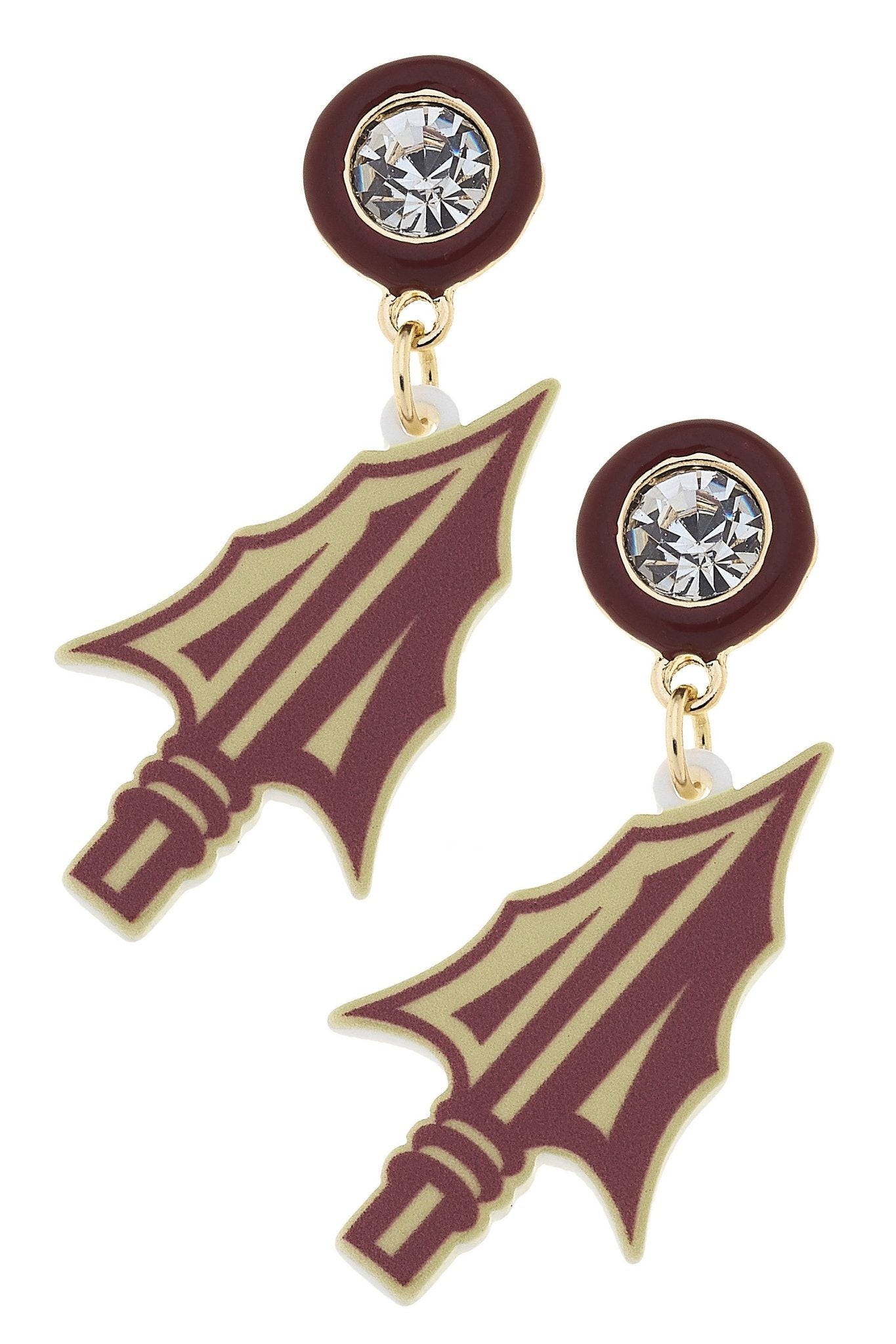 Garnet Glory Spear Statement Earrings - The Pink Pineapple 850
