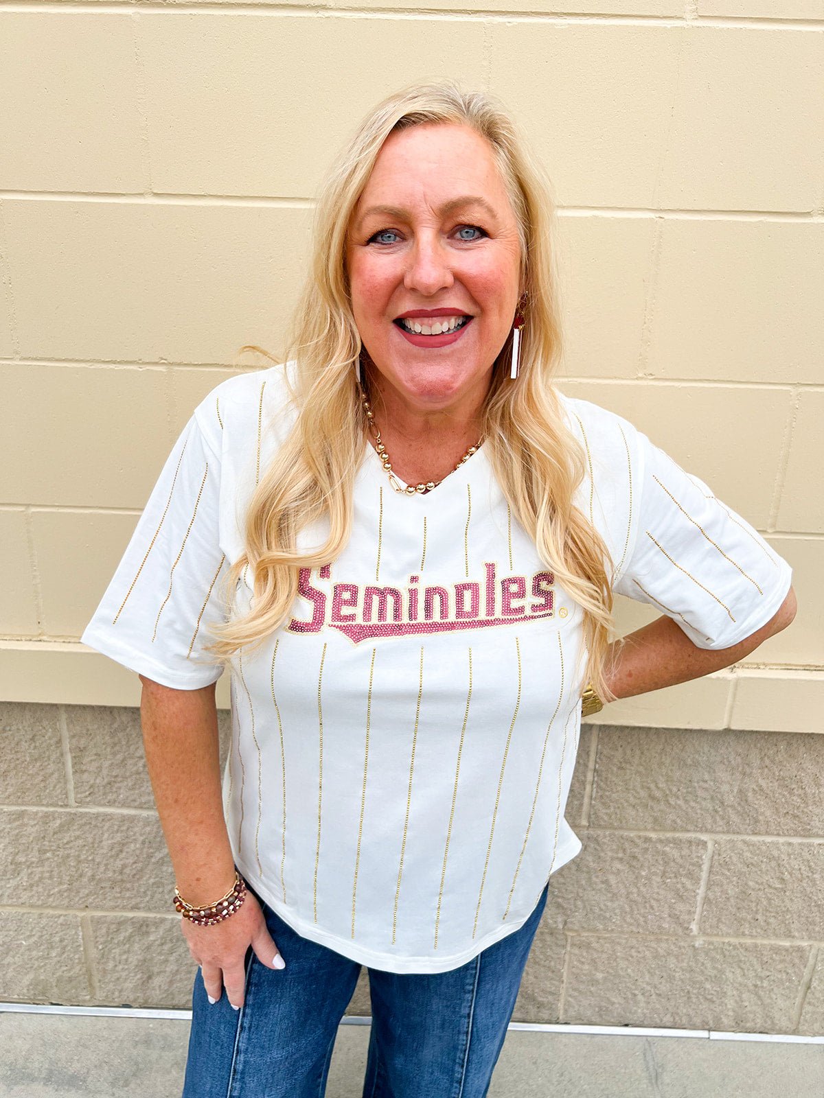 Garnet Glory Stripe Statement Earrings - The Pink Pineapple 850