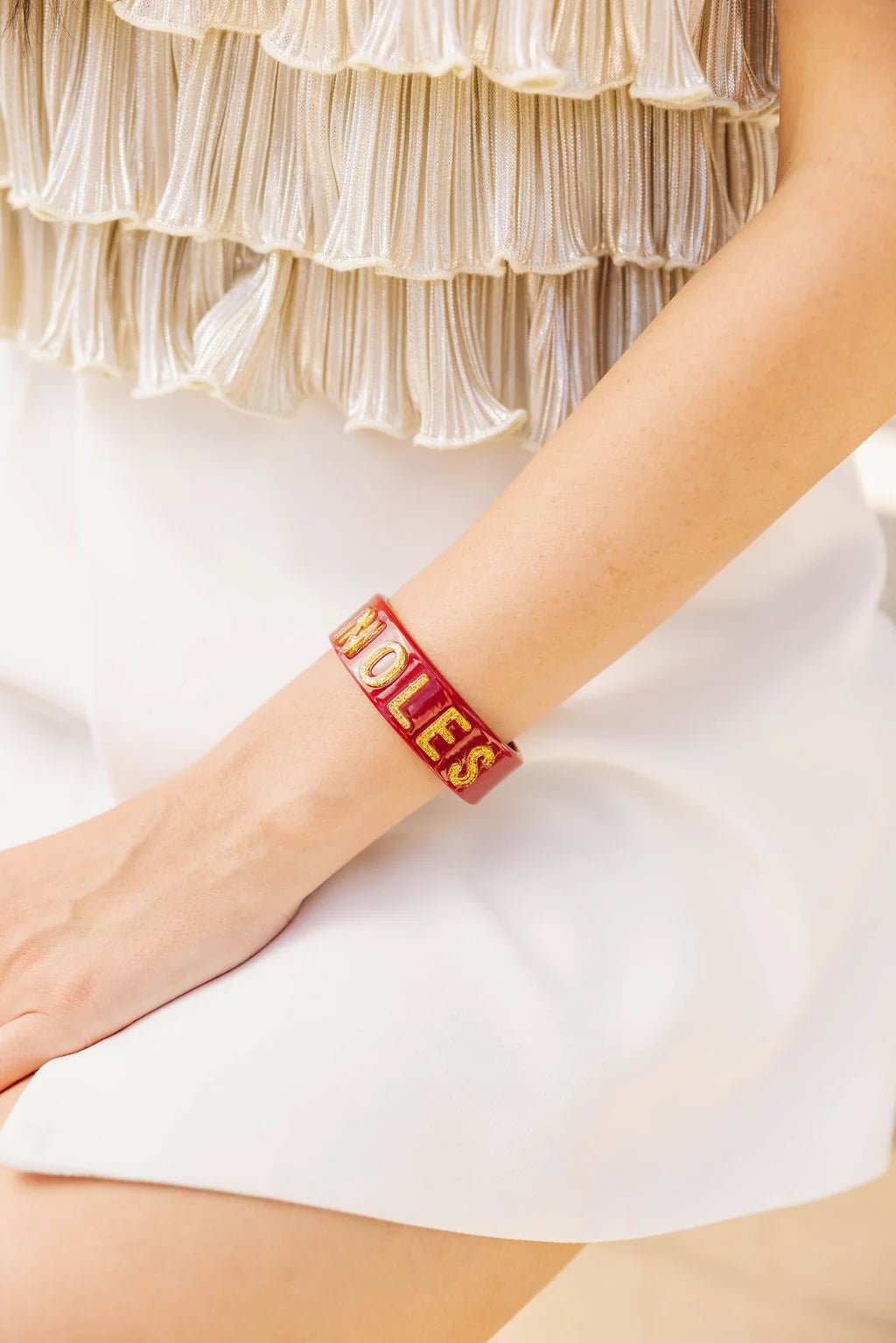 Garnet & Gold Noles Cuff - The Pink Pineapple 850