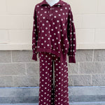 Garnet & Gold Polka Dot Two-Piece Set - The Pink Pineapple 850