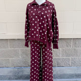 Garnet & Gold Polka Dot Two-Piece Set - The Pink Pineapple 850
