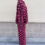Garnet & Gold Polka Dot Two-Piece Set - The Pink Pineapple 850