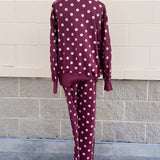 Garnet & Gold Polka Dot Two-Piece Set - The Pink Pineapple 850