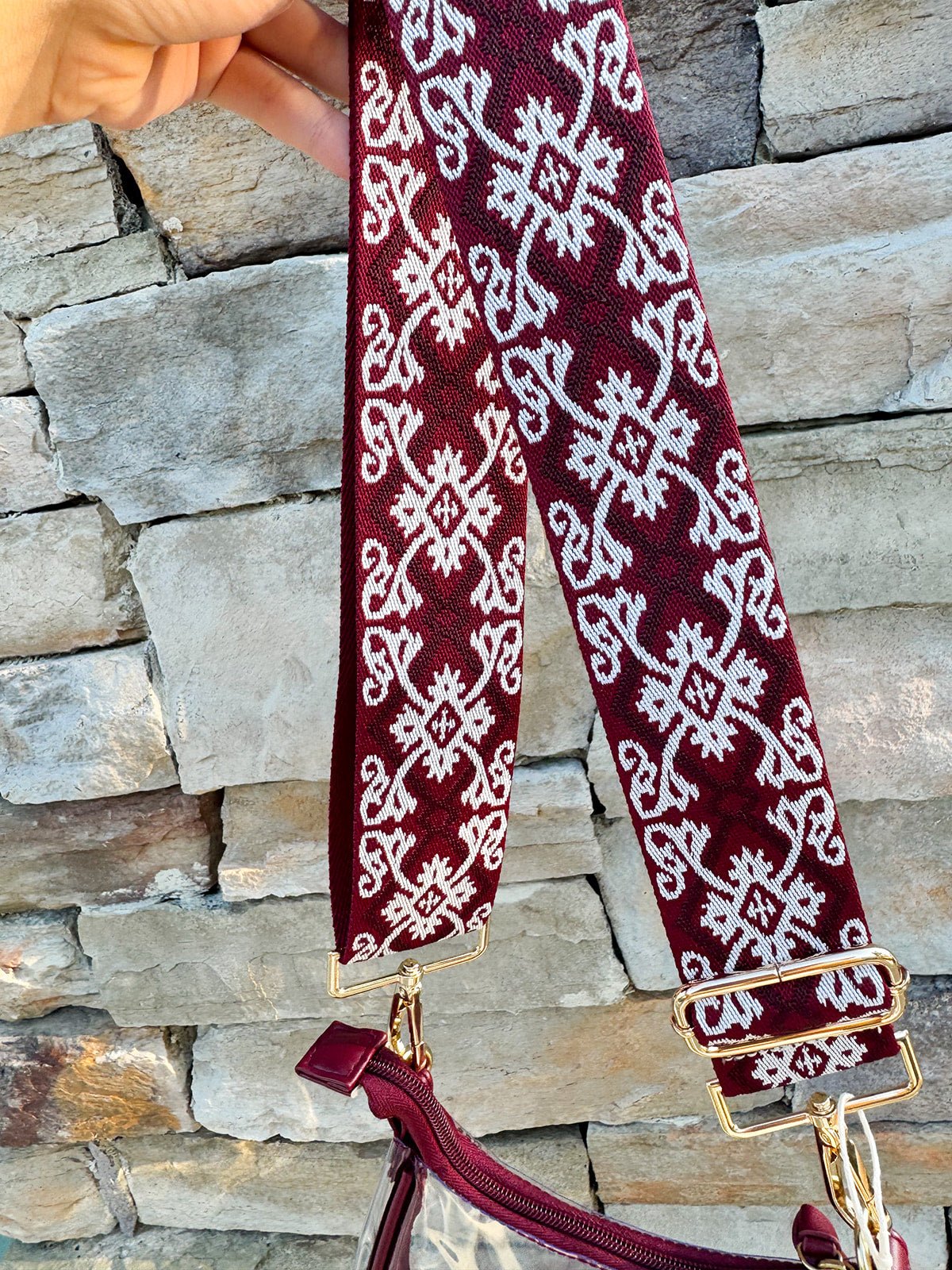 Garnet Noir Tapestry Bag Strap - The Pink Pineapple 850