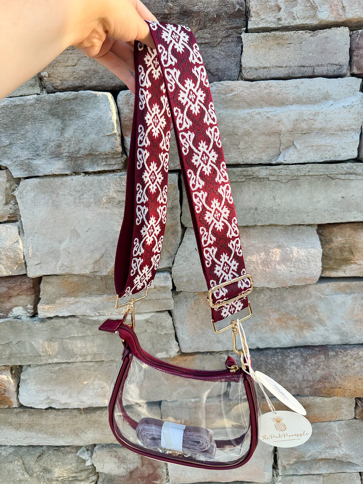 Garnet Noir Tapestry Bag Strap - The Pink Pineapple 850