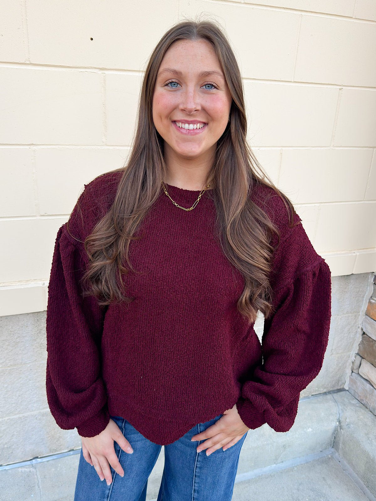 Garnet Reverie Knit Top - The Pink Pineapple 850