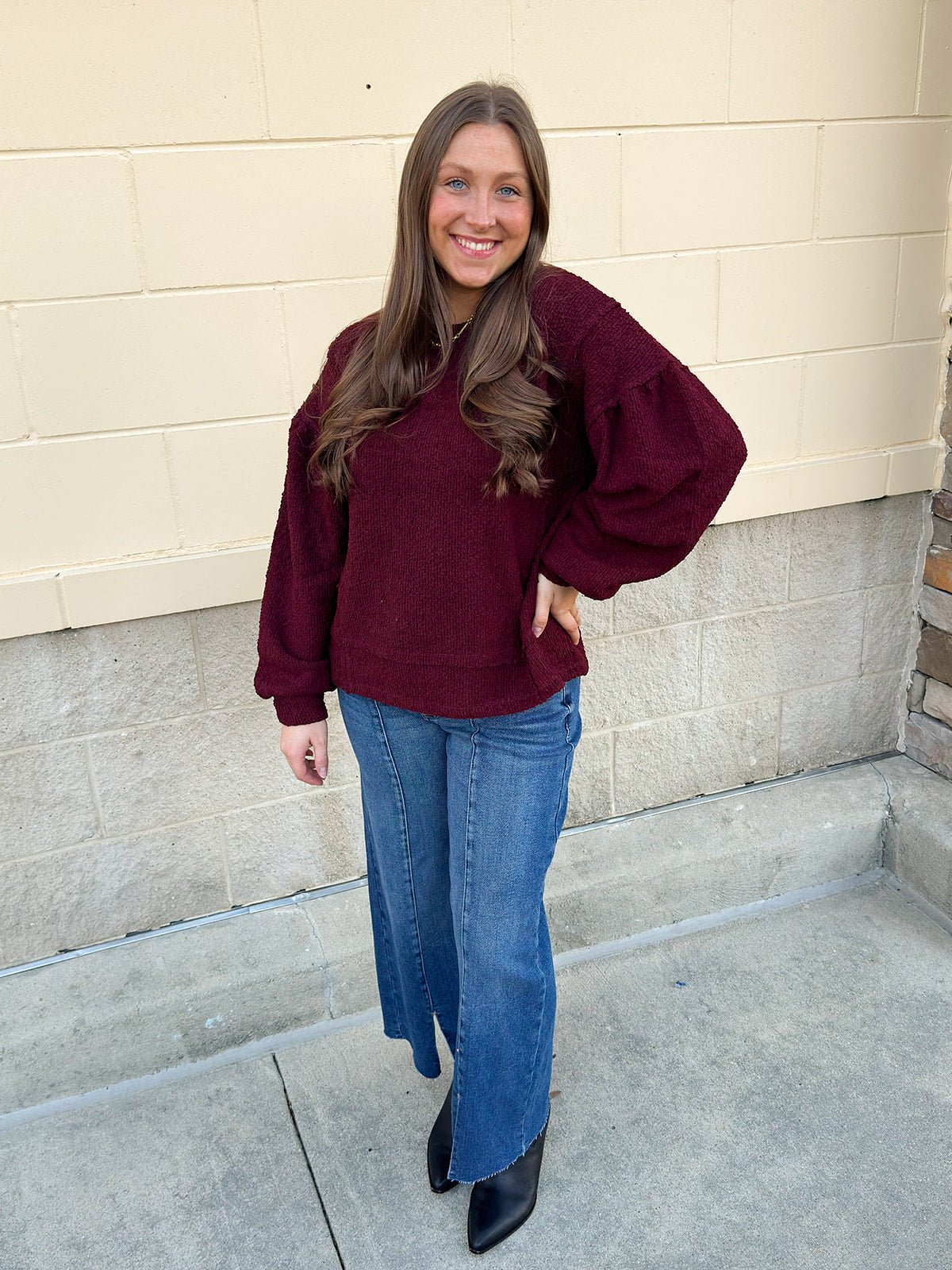 Garnet Reverie Knit Top - The Pink Pineapple 850