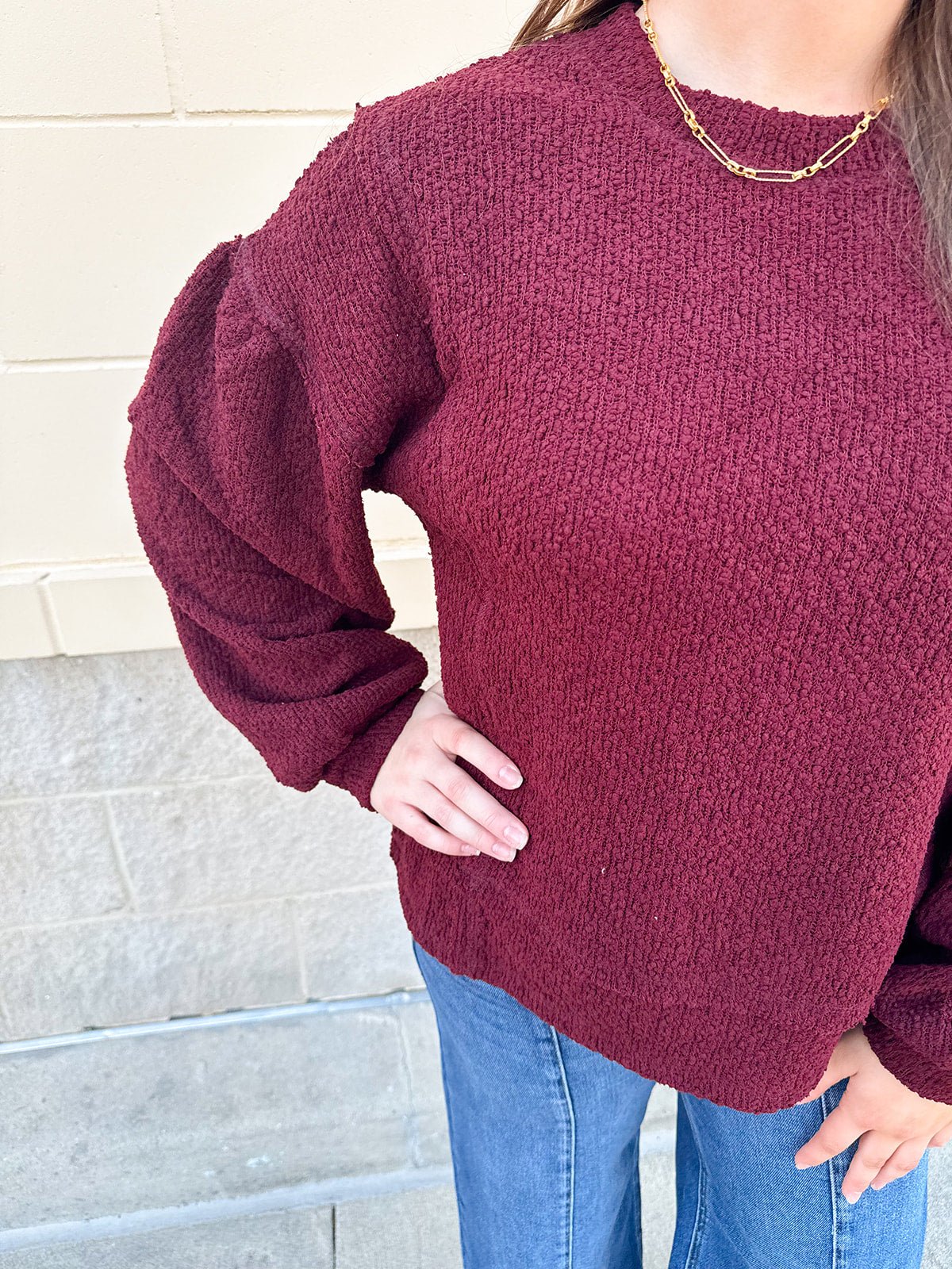 Garnet Reverie Knit Top - The Pink Pineapple 850