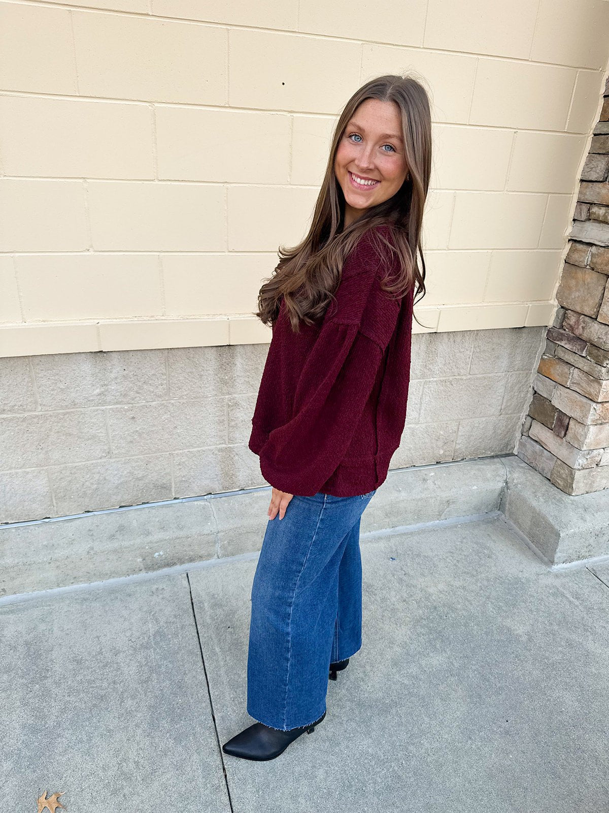 Garnet Reverie Knit Top - The Pink Pineapple 850