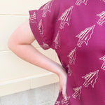 Garnet Spear Rolled Cuff Blouse - The Pink Pineapple 850