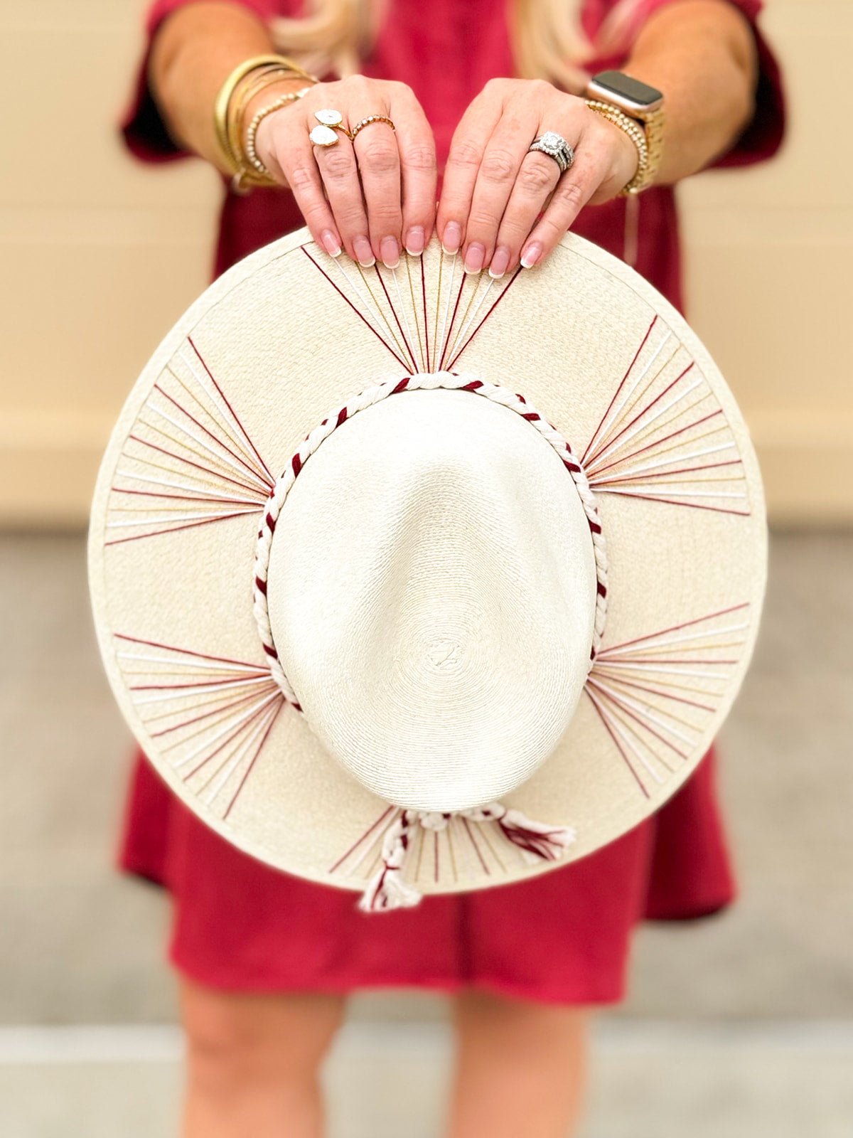 Garnet Spirit Wide Brim Fedora - The Pink Pineapple 850