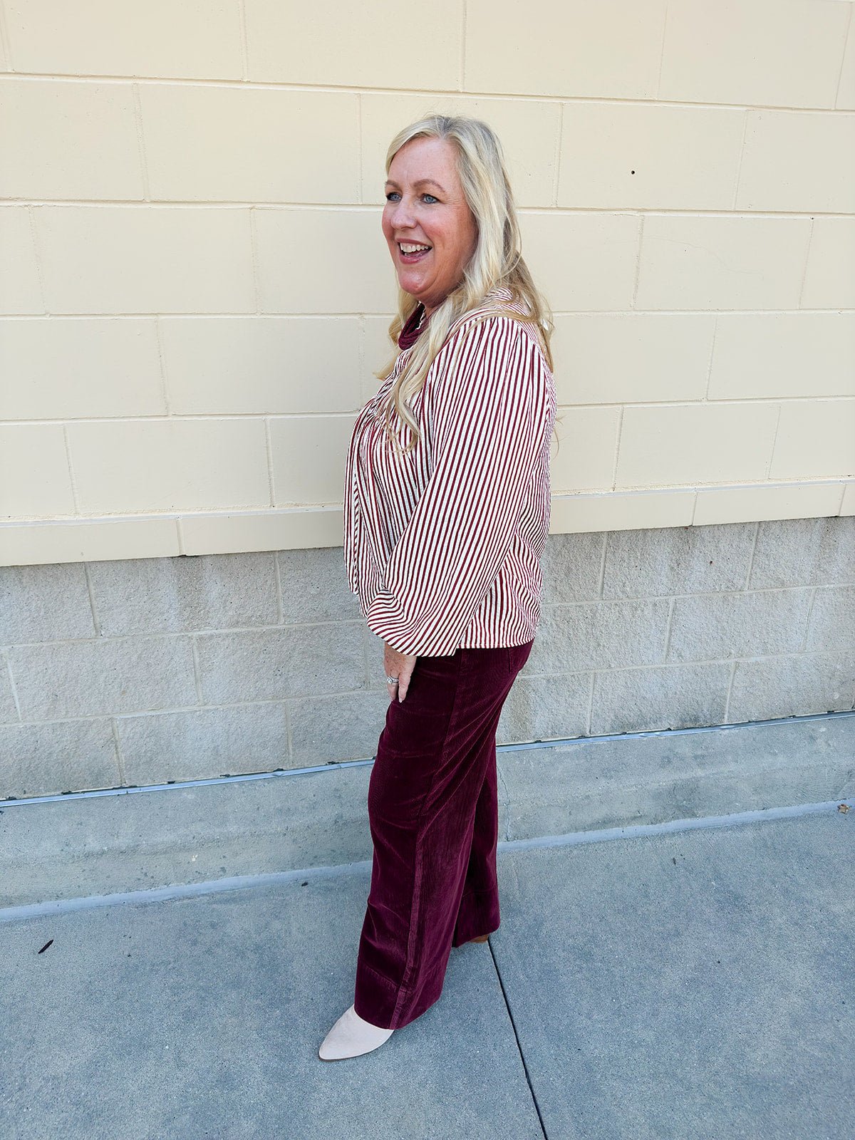 Garnet Stride Pintuck Blouse - The Pink Pineapple 850