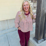 Garnet Stride Pintuck Blouse - The Pink Pineapple 850