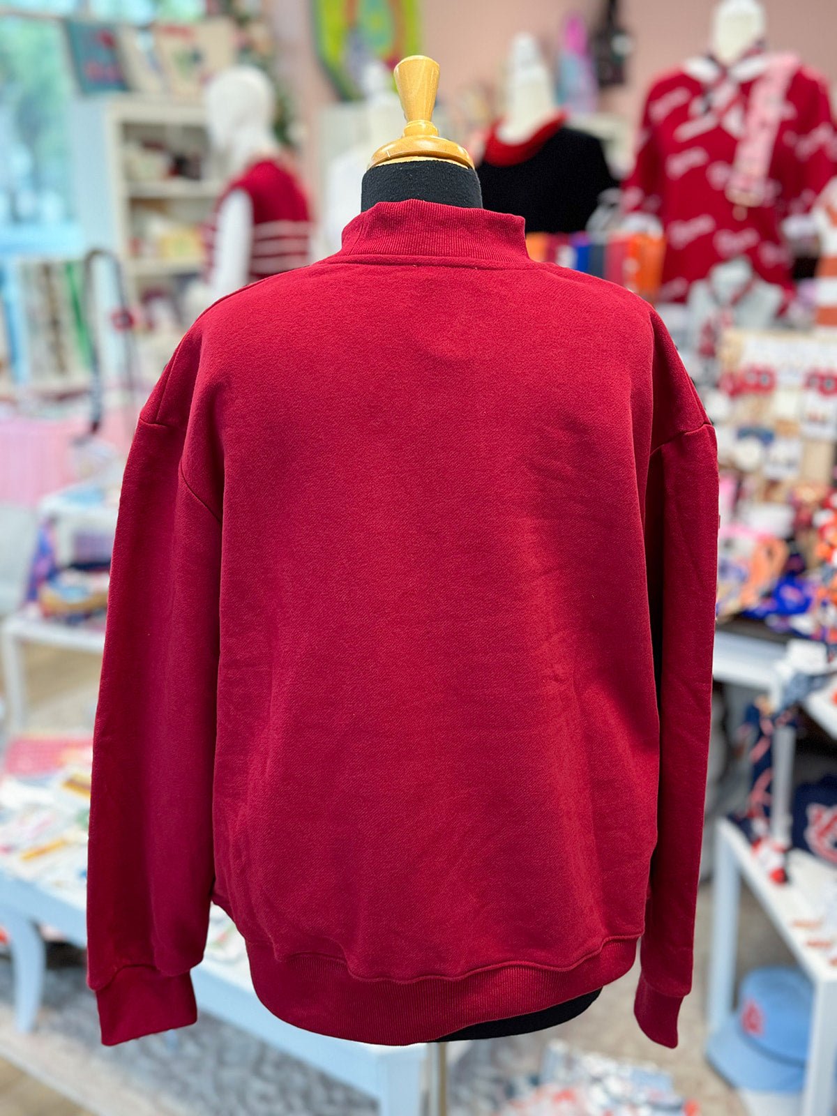 Garnet Tally Mockneck Sweatshirt - The Pink Pineapple 850