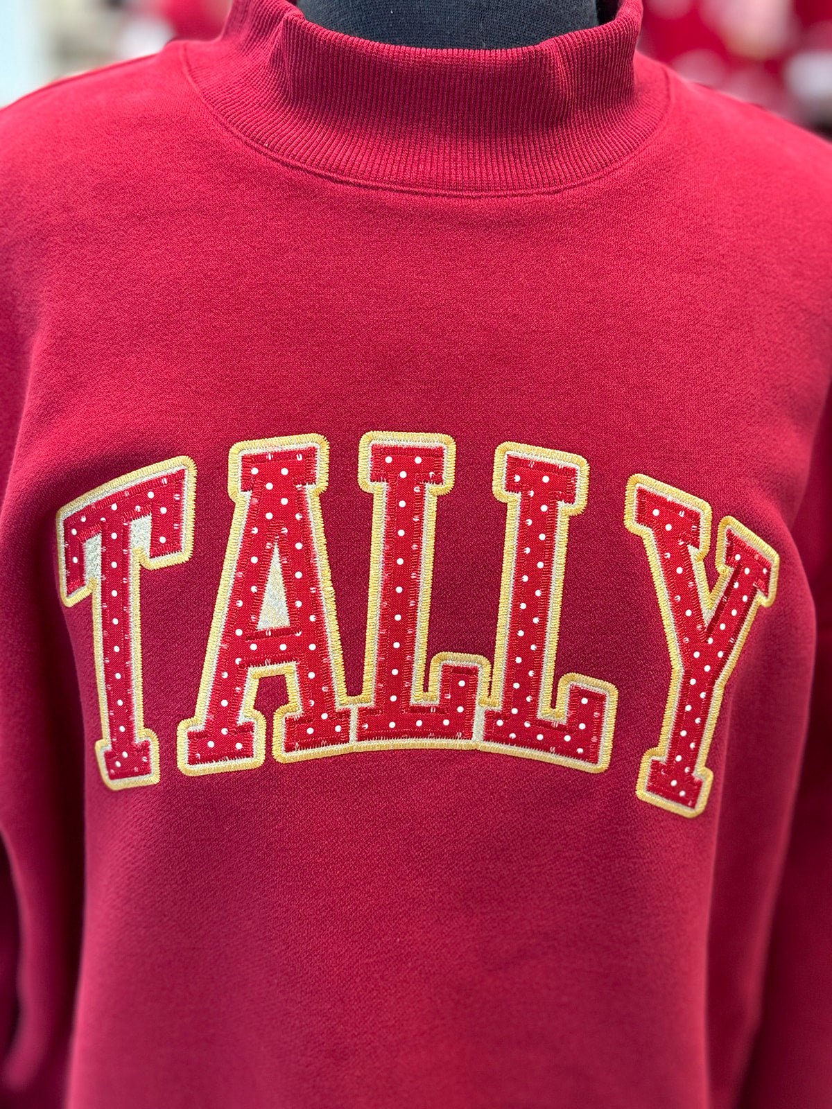 Garnet Tally Mockneck Sweatshirt - The Pink Pineapple 850