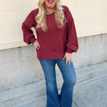 Garnet Weekend Waffle Top - The Pink Pineapple 850