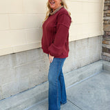 Garnet Weekend Waffle Top - The Pink Pineapple 850