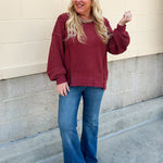 Garnet Weekend Waffle Top - The Pink Pineapple 850