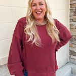 Garnet Weekend Waffle Top - The Pink Pineapple 850