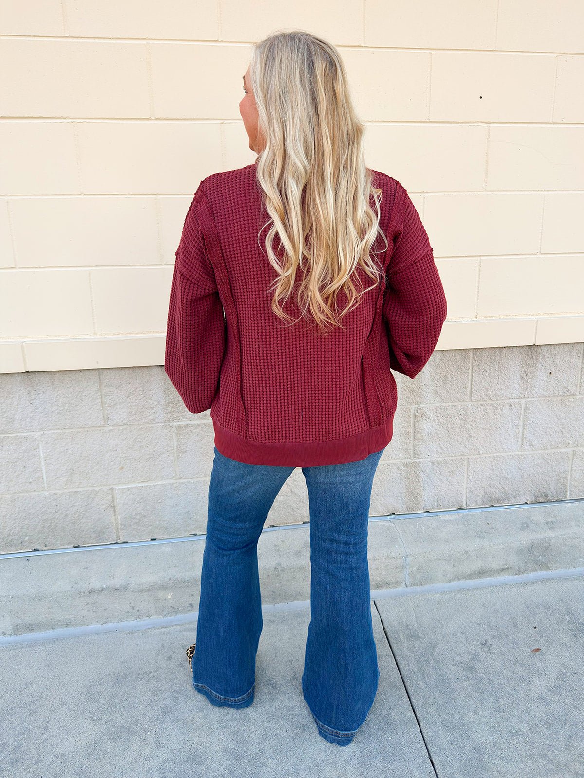 Garnet Weekend Waffle Top - The Pink Pineapple 850