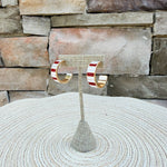 Garnet & White Geometric Hoops - The Pink Pineapple 850