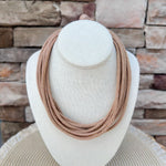 Gemma Rope Necklace in Taupe - The Pink Pineapple 850