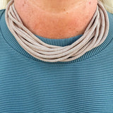 Gemma Rope Necklace in Taupe - The Pink Pineapple 850