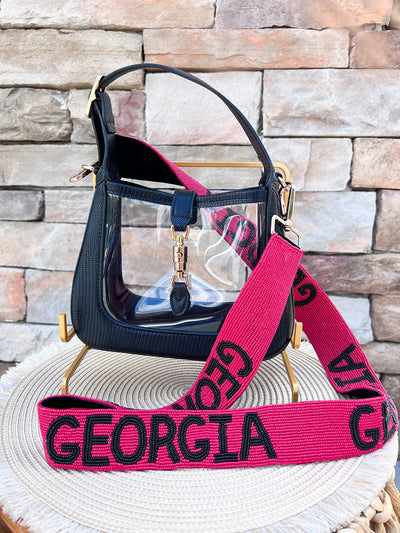 Georgia Bulldogs Beaded Bag Strap - The Pink Pineapple 850