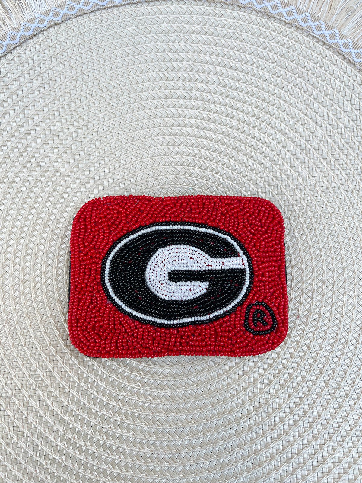 Georgia Bulldogs Beaded Card Holder - The Pink Pineapple 850