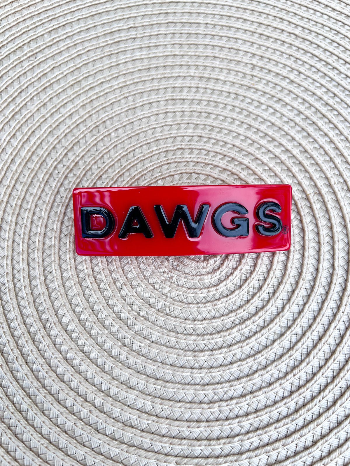 Georgia Bulldogs DAWGS Hair Barrette Clip - The Pink Pineapple 850