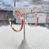 Georgia Bulldogs Enamel Hoop Earrings - The Pink Pineapple 850