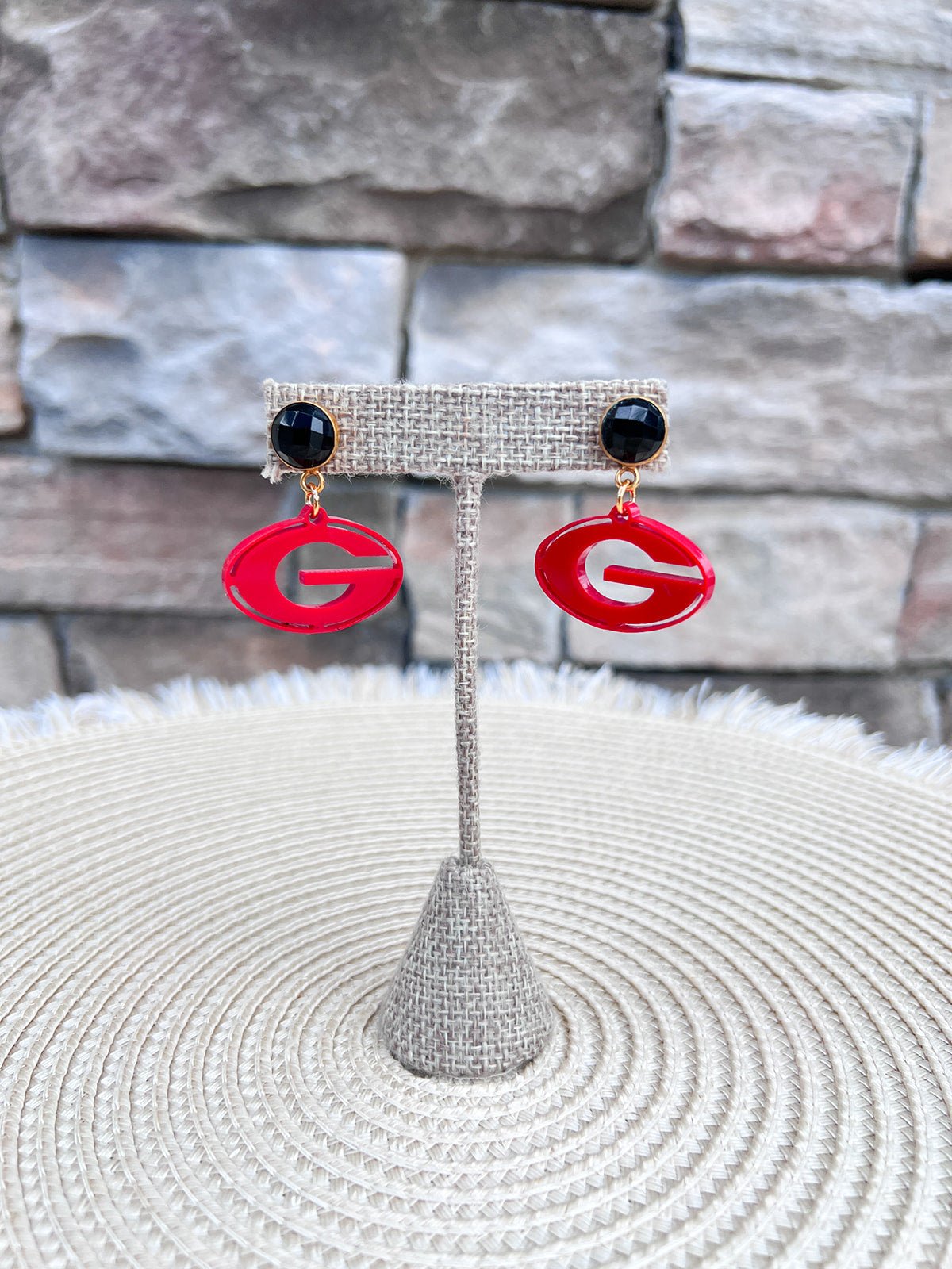 Georgia Bulldogs Logo Earrings - The Pink Pineapple 850