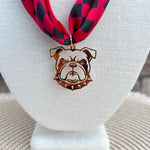 Georgia Bulldogs Scarf Necklace - The Pink Pineapple 850