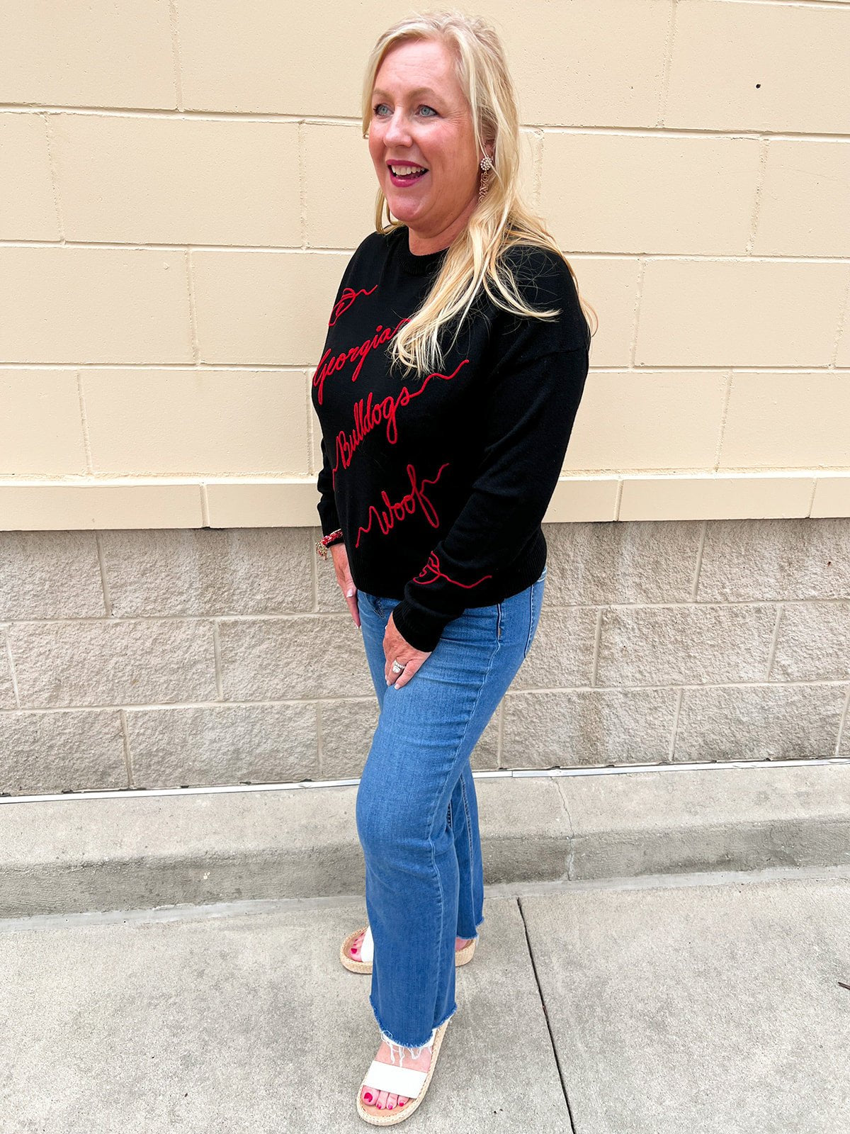 Georgia Bulldogs® Script Sweater - The Pink Pineapple 850