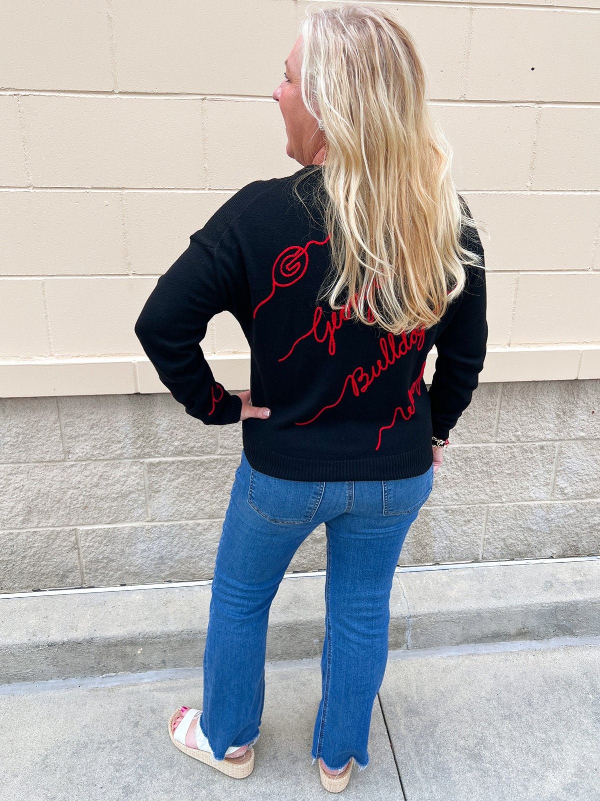 Georgia Bulldogs® Script Sweater - The Pink Pineapple 850